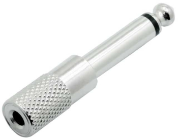 Adaptor Jack 6.3 mm mono la 3.5 mm mono metal 