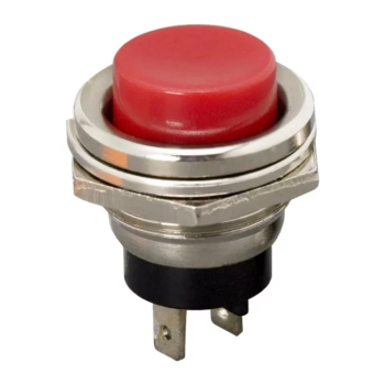 Buton 1 circuit Push ON 2A 250V OFF- ON fara retinere rosu 09065PI 
