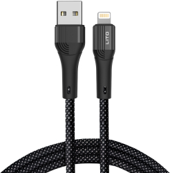 Cablu de Date cu Mufe USB Lightning 60W 1m X15 Nailon Black 