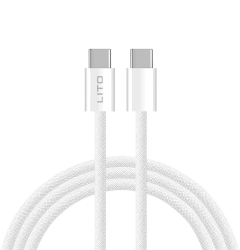 Cablu de Date ONSG® Type-C la Type-C 60W 2m Ranforsat Heavy Duty Alb 