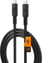 Cablu de Date si Incarcare Type-C la Type-C 1.2m- Spigen Arcwire PB2203 X14 PVC Black 