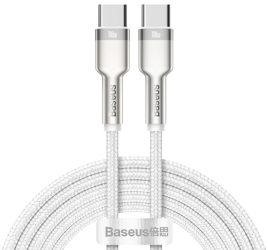 Cablu Type-C Super Fast Charge 100W 2m A61 Nailon Baseus Cafule Series Metal CATJK D02 A61 Nailon White 