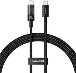 Cablu USB-C la Type-C Super Fast Charging 100W 2m A86 Nailon Baseus Gem P10373000111 01 A86 Nailon Cluster Black 