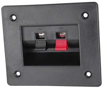 Conector dreptunghiular pentru difuzoare 2 contacte 1 difuzor montare pe panou GNI0239 