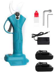 Foarfeca Electrica Automata Portabila SIKS Cu Acumulatori Pentru Gradina Sau Vie Lama Din Otel Carbon Baterie 5000mAh 2 Acumulatori Incl 