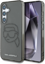 Husa pentru Samsung Galaxy S25 - Karl Lagerfeld IML Rhinestones Luxury KLHCS25SHKHDCELK - Karl Head 