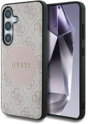 Husa pentru Samsung Galaxy S25 Plus - Guess 4G Circle Classic Logo MagSafe GUHMS25MP4PGRSGP - Pink 