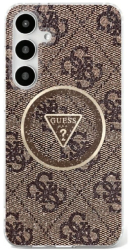 Husa pentru Samsung Galaxy S25 Ultra - Guess IML Metal Glitter 4G Circle Triangle MagSafe GUHMS25LHG4PRTGW - Brown 