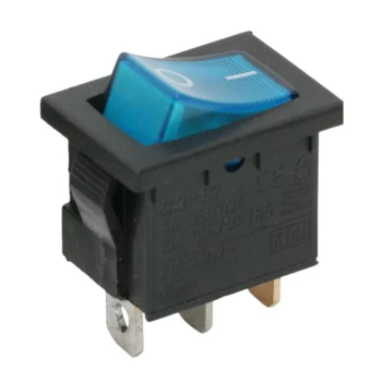 Interupator basculant 1 circuit 3 pini 6.5A 250V OFF-ON albastru 09019KE 