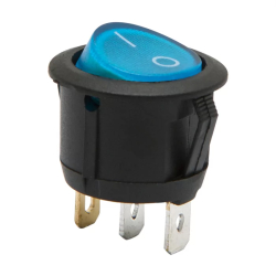 Interupator basculant 1 circuit 3 pini ON-OFF 6A-250V albastru 