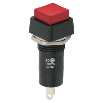 Intrerupator 1 circuit 1A 250V OFF-ON rosu cu retinere 