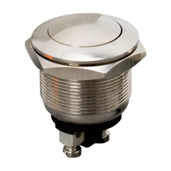 Intrerupator 1 circuit 2A 250V OFF- ON fara retinere Push-Buton metal rotunjit 