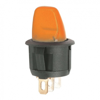 Intrerupator cu brat 1 circuit OFF-ON 6A-250V cu lumina partocalie cu retinere 