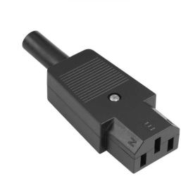 Mufa CA 10A 250VAC C13 mama tip PC cu protectie cablu montare pe fir
