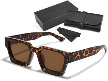 Ochelari de Soare Retro Square iUni iEye UV400 Animal Print
