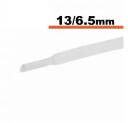 Tub termocontractibil alb 13mm/ 6.5mm 50cm 