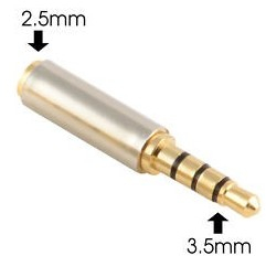 Adaptor Jack 4 pini 3.5 mm tata la 4 pini 2.5 mm mama 