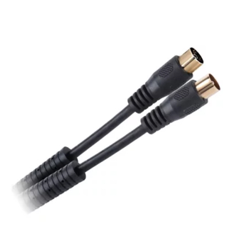 Cablu RF video negru cu mufe aurite 1.8m 