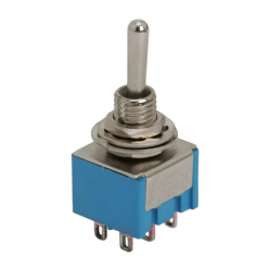 Comutator cu brat 2 circuit 3A 250V ON-OFF-ON cu retinere 