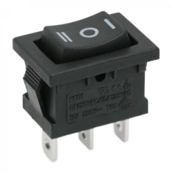 Interupator basculant 1 circuit 3 pini 6A 250V ON-OFF-ON cu retinere 