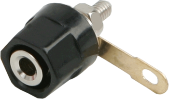 Mufa audio banana mama 4mm montabil executie din plastic negru