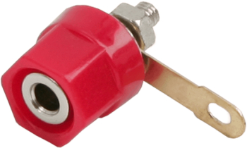 Mufa banana mama 4mm montabil executie din plastic rosu 