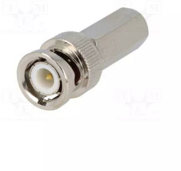 Mufa BNC tata prin insurubare pentru cablu RG6U pin aurit 
