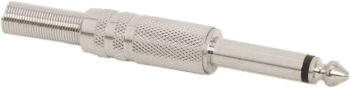 Mufa JACK 6.3 mm mono tata cu protectie cablu