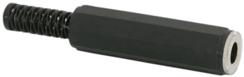 Mufa JACK mono 6.3 mm mama cu protectie pentru cablu 