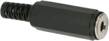 Mufa JACK stereo 3.5 mm mama cu protectie cablu 