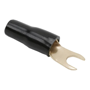 Papuc izolat furculita 5.5x5.5mm aurit cu protectie negru 