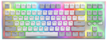 Tastatura mecanica cu fir Hator Gravity TKL conectivitate USB iluminare RGB tip switch HATOR Aurum Orange Linear rev.2.0 alb 