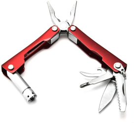 Cleste multifunctional pliabil 6 in 1 Gonga® Rosu 