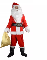 Costum Mos Craciun pentru adulti Deluxe 10 piese Gonga® Rosu XXL