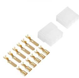 Cupla 6 contacte cu protectie papuc auto 6x tata+mama 6.3mm 