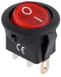 Intrerupator 12V 20A ON-OFF 3 pini rosu IRS 101 cu retinere 