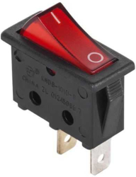 Intrerupator cu retinere 2 pini 16A 250V ON-OFF rosu 