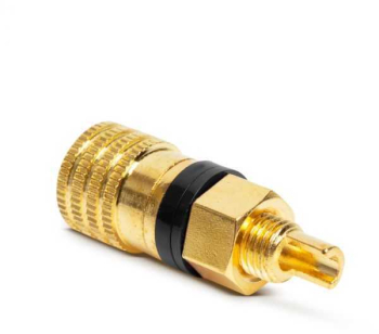 Mufa banana mama audio 4mm montabil panou aurita inel negru 