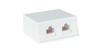 Priza dubla UTP CAT5 RJ45 8p8c alba 
