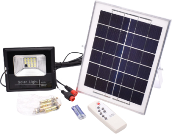 Proiector LED KlaussTech cu Panou Solar Putere 10W Telecomanda Negru 