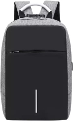 Rucsac cu cifru si port USB impermeabil Gonga® Gri 