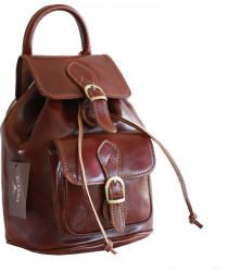 Rucsac dama din piele naturala vachetta coniac R117A 
