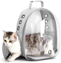 Rucsac transport animale de companie tip panoramic spate extensibil Gonga® Gri 