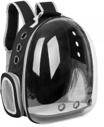 Rucsac transport animale de companie tip panoramic spate extensibil Gonga® Negru 