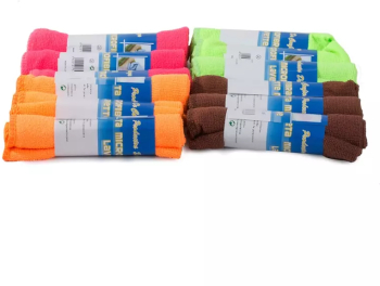 Set 12 lavete din microfibre pentru curatat Gonga® Multicolor 