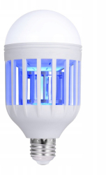 Bec Led Cu Lampa Uv Anti-insecte KlaussTech 2 In 1 Raza De Actiune 40mp Dulie E27 9w 