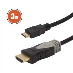 Cablu mini HDMI 3m aurit 