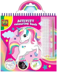 Carte de Colorat cu Activitati 3 in 1 Unicorn
