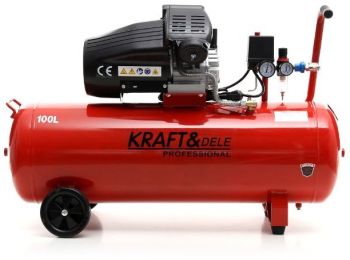 Compresor de aer industrial 100L 2 pistoane KD1480 Kraft&Dele 
