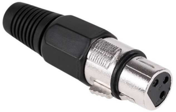 Mufa XLR mama negru cu lipire